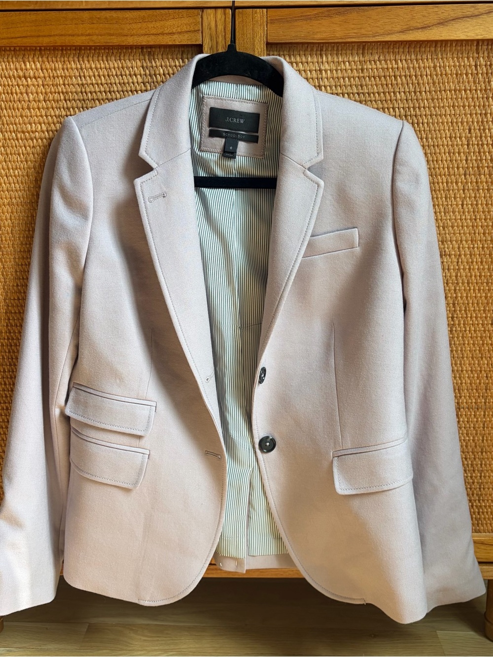 J. Crew Schoolboy Blazer Wool Light Purple Tailored Style Size 6